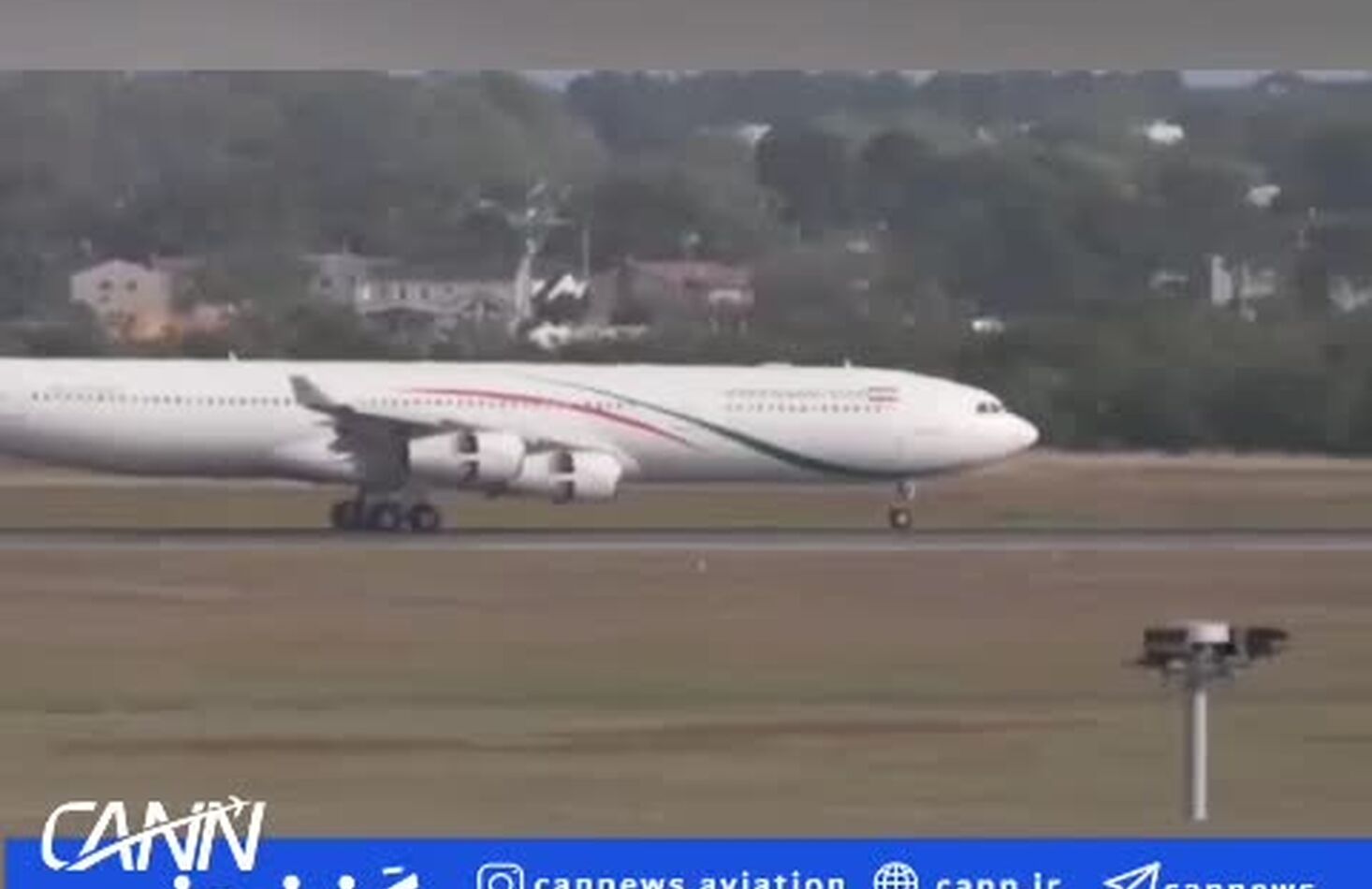 ورود رئیس جمهور به فرودگاه نیویورک