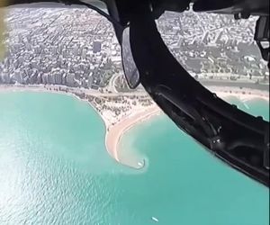 پرواز فورمیشن پرندگان آبی