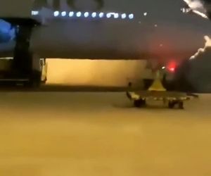 ویدیویی از آتش گرفتن دستگاه GPU در کنار یک فروند ایرباس A380 در فرودگاه سائوپائولو