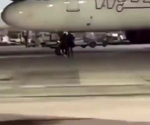 اقدام عجیب دو مسافر جامانده از پرواز برای سوار شدن به هواپیما!