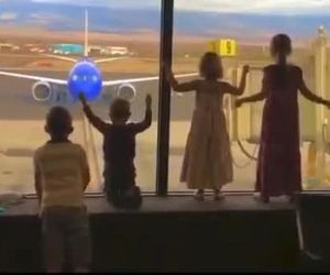 مارشالرهای کوچک و راهنمایی هواپیما از داخل ترمینال