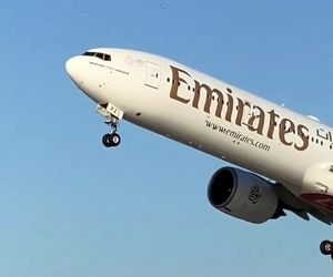 تیک‌آف بویینگ ۷۷۷ از فرودگاه لس‌آنجلس 
