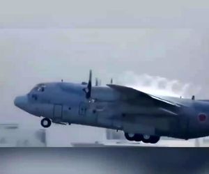 تصاویری از تیک‌آف هواپیمای C130 هرکولس