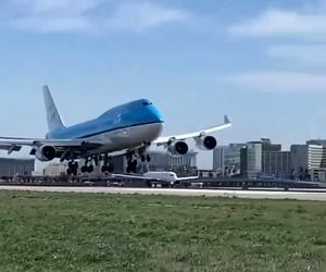 فرود دیدنی ملکه آسمان‌ها بویینگ ۷۴۷