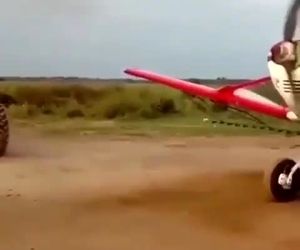 روشن کردن هواپیما با استفاده از تراکتور