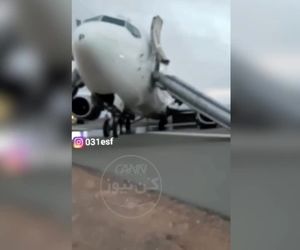 لحظات دلهره‌آور خروج سراسیمه مسافران پرواز سانحه دیده کاسپین از هواپیما از دوربین مسافران