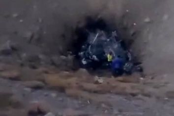  اولین تصویر از محل سقوط بالگرد هلال احمر در اشترانکوه 
