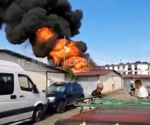 آتش‌سوزی در مجاورت فرودگاه بین‌المللی سوچی روسیه