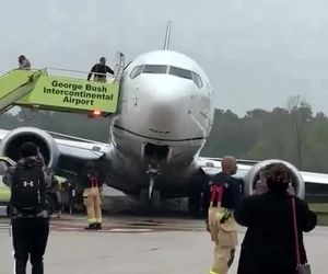 تصاویری از بویینگ شرکت یونایتد پس از شکسته شدن ارابه فرود