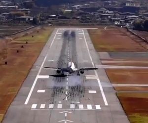 مهارت خلبان ایرباس A319 شرکت Drukair در فرود هواپیما در فرودگاه نزدیک به کوه پارو در کشور بوتان