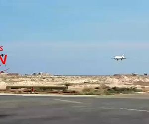 لندینگ در باند ۱۲ فرودگاه جزیره سیری