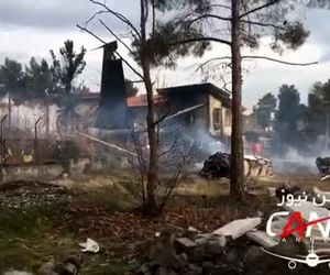 اولین ویدئو از محل سانحه بوئینگ٧٠٧ در انتهاى باند فرودگاه فتح کرج