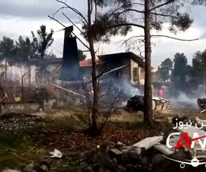 اولین ویدئو از محل سانحه بوئینگ٧٠٧ در انتهاى باند فرودگاه فتح کرج