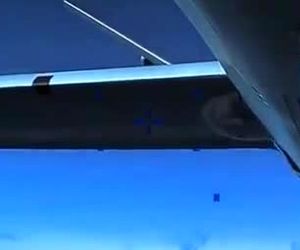 لحظه سقوط پهپاد آمریکایی در دریای سیاه