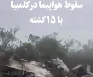 سقوط هواپیما 
در کلمبیا و مرگ ۱۵ سرنشین 