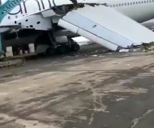 تصاویری غم انگیز از تکه تکه کردن بویینگ ۷۴۷ شرکت هواپیمایی ویرجین آتلانتیک در فرودگاه St. Athan ولز