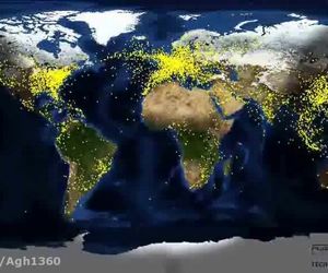 ترافیک هوایی چشمگیر در آسمان جهان