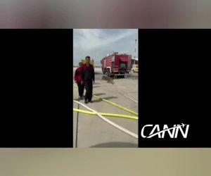 روایت آتش‌نشانان فرودگاه بندرعباس از نحوه همکاری با هواپیمای اطفای حریق اسکله رجایی بندرعباس