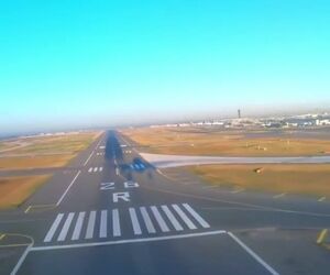 لندینگ A330 در فرودگاه پاریس از دید خلبان