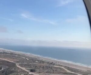 
تیک‌آف از فرودگاه لس آنجلس از دورن ایرباس A380 امارات