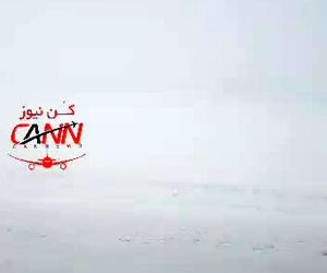 لندینگ هواپیمای ۳۲۰ قشم ایر در فرودگاه برفى بلگراد