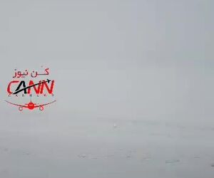لندینگ هواپیمای ۳۲۰ قشم ایر در فرودگاه برفى بلگراد