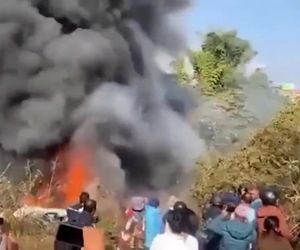 ویدیو دیگری از لحظات ابتدایی سقوط هواپیما در نپال 