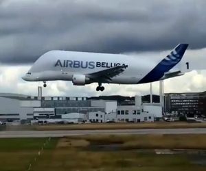 ویدیویی از لندینگ ایرباس بلوگا 