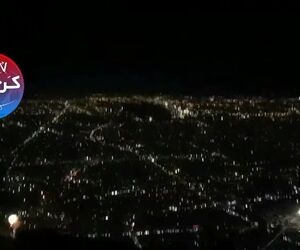 نورافشانی تهران به مناسب ۲۲ بهمن از درون هواپیما 
