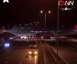 بوئینگ۷۴۷ کورندون با بستن اتوبان به استراحتگاه نهایی خود رسید