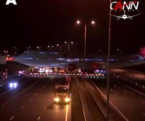 بوئینگ۷۴۷ کورندون با بستن اتوبان به استراحتگاه نهایی خود رسید