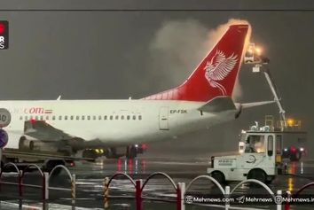 وضعیت عادی پروازها در فرودگاه برفی مشهد