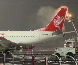 وضعیت عادی پروازها در فرودگاه برفی مشهد