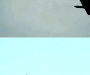 پرواز بمب‌افکن B52 از دو نمای فوق‌العاده