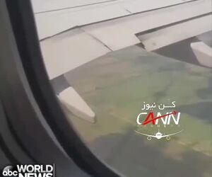 مشتعل شدن موتور هواپیما در اثر bird strike 