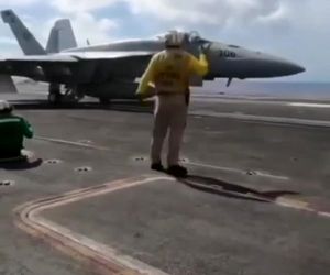 آماده‌سازی جنگنده برای تیک‌آف از روی ناو 