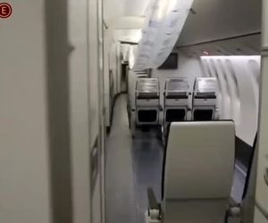 ویدیویی از تبدیل بویینگ ۷۷۷ مسافربری شرکت هواپیمایی کویت به هواپیمای ترابری