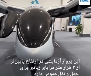 
پرواز موفقیت آمیز تاکسی پرنده در چین