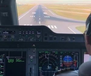 فرود از نمای کاکپیت ایرباس A350