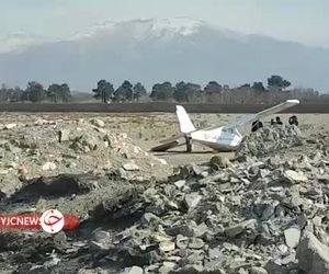 فرود اضطراری یک هواپیمای آموزشی در البرز