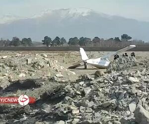 فرود اضطراری یک هواپیمای آموزشی در البرز