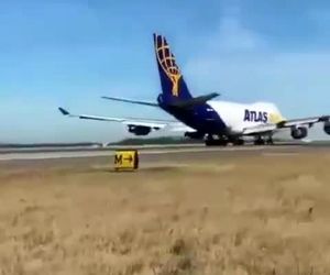 تیک‌آف ملکه از کنار باند 