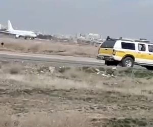 تیک آف ایرباس٣١٩ تازه وارد ایران ایر از مشهد به فرودگاه امام