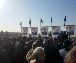 تشییع پیکرشهدای هواپیمای ۷۰۷ نیروی هوایی ارتش