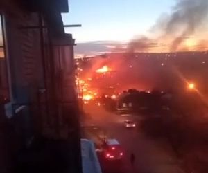 سقوط یک فروند هواپیمای سوخوی روسی در ایرکوتسک روسیه