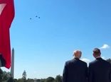 ادای احترام به خلبان کشته‌شده لهستانی در جریان استقبال از رییس جمهور این کشور