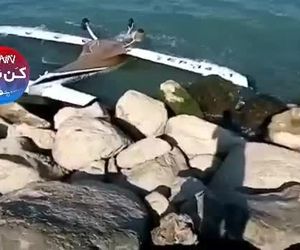 ویدیویی از هواپیمای سانحه دیده در نوشهر