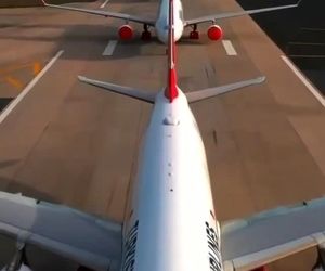 هواپیماهای پارک شده شرکت هواپیمایی ترکیش در فرودگاه آتاتورک استانبول