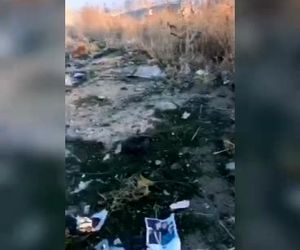 تصاویری دلخراش از محل سانحه هواپیمای سقوط کرده
