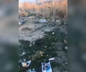تصاویری دلخراش از محل سانحه هواپیمای سقوط کرده

